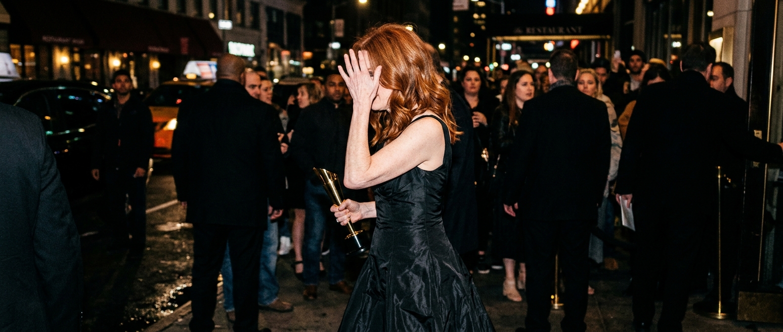 Julianne Moore accepts her Golden Icon Award on stage during the Zurich Film Festival — Julianne Moore Surprises Zurich by…