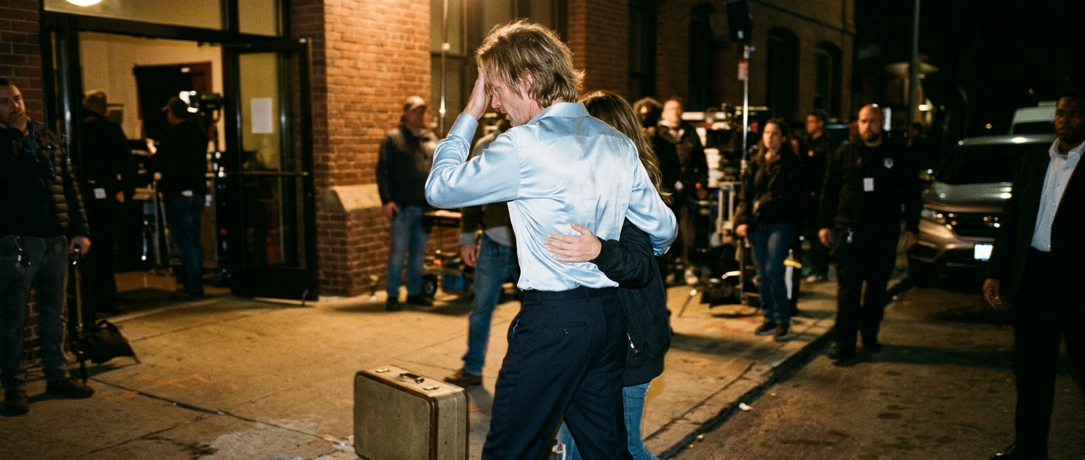 Taylor Hanson embraces his dance partner following his elimination from Dancing With The Stars.