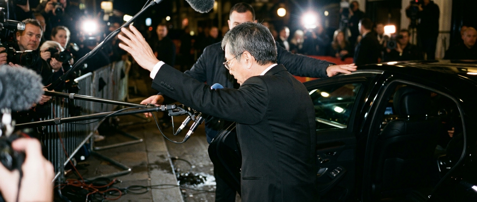 Director Zhang Yimou speaks at a podium during the Busan International Film Festival opening — Zhang Yimou Spills on His T…