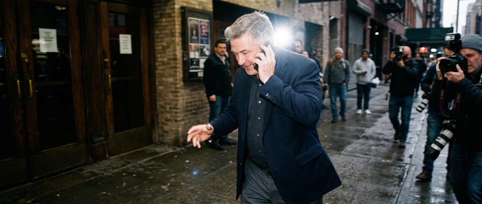 Kevin Pollak turns away laughing outside a venue amid camera flashes while sharing craziest actor secrets.